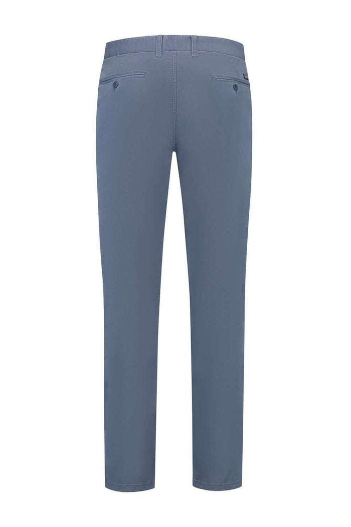 Chino print blauw