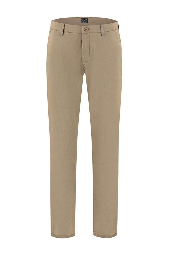 Chino stretch structuur camel