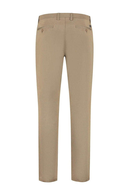 Chino stretch structuur camel