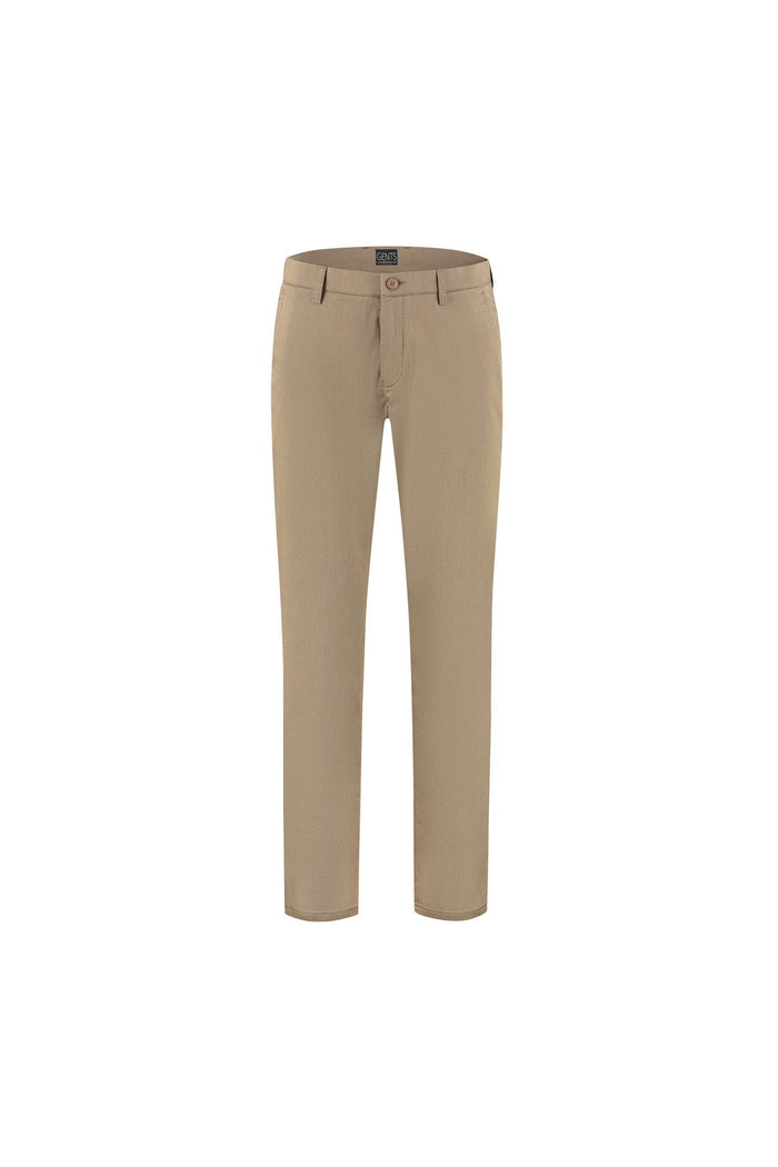 Chino stretch structuur camel