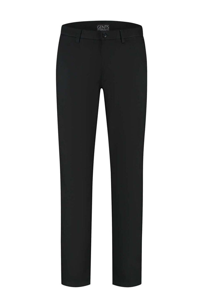 Chino stretch structuur zwart - broek met subtiele stretchstructuur en katoenmix.