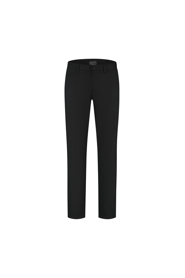 Chino stretch structuur zwart, stijlvolle broek met subtiele stretchstructuur en katoenmix.