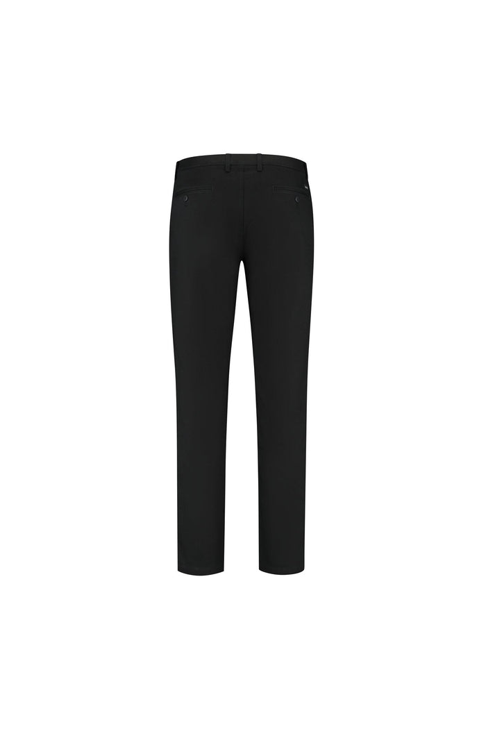 Chino stretch structuur zwart - zwarte broek met subtiele stretchstructuur en katoenmix.