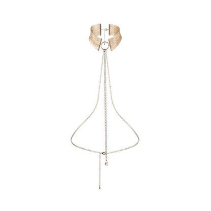 Choker din plasă metalică cu lanț reglabil BIJOUX - Desir metallique, pentru femei, gold