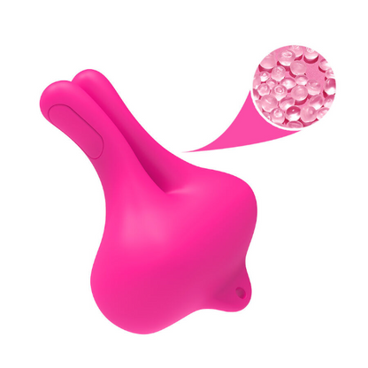 Cleme pentru sfârcuri ARMONY Rabbit Shape, 9 funcții de vibrație, din silicon medical, rezistent la apă, roz