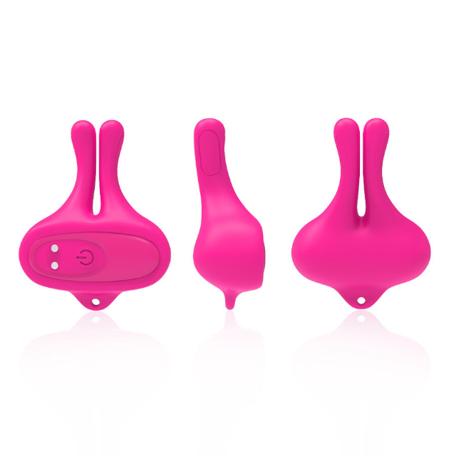 Cleme pentru sfârcuri ARMONY Rabbit Shape, 9 funcții de vibrație, din silicon medical, rezistent la apă, roz