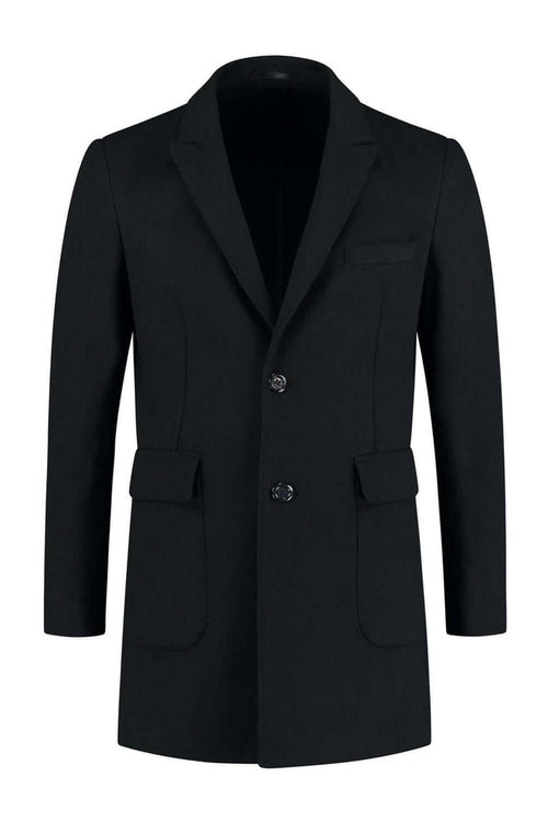 Coat unconstructed blauw