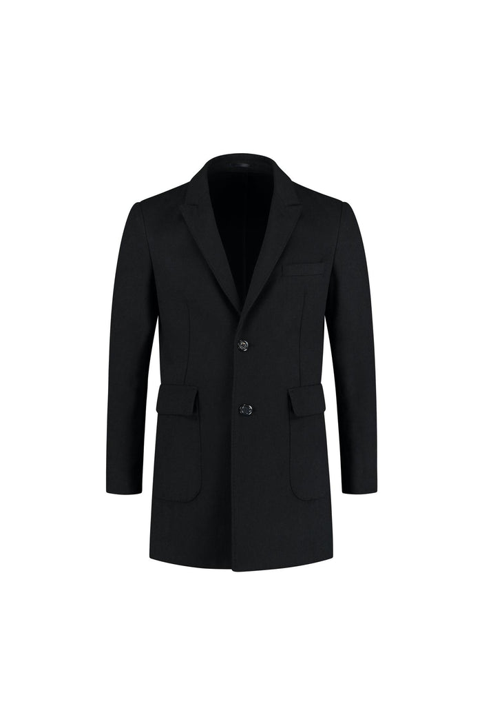 Coat unconstructed blauw