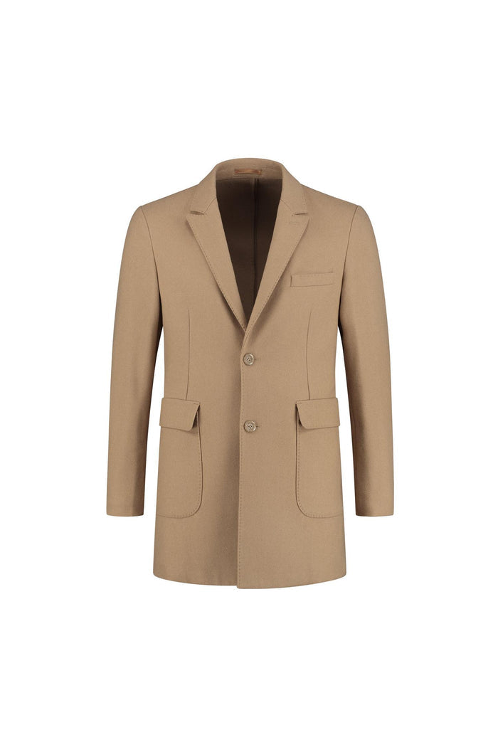 Coat unconstructed camel