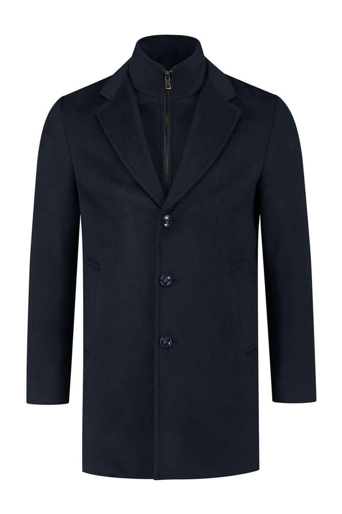 Coat windvanger blauw
