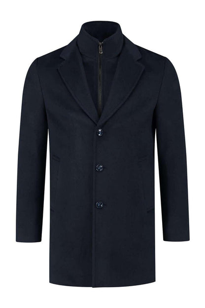 Coat windvanger blauw