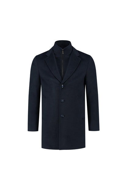 Coat windvanger blauw