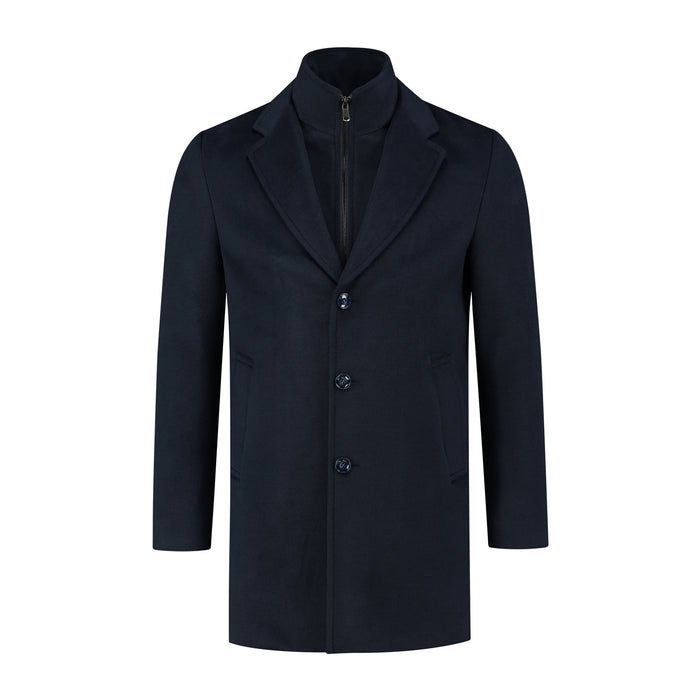 Coat windvanger blauw