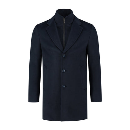 Coat windvanger blauw