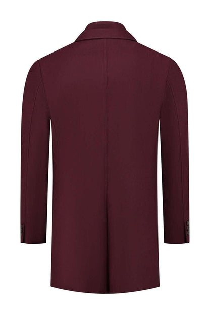 Coat windvanger donkerrood