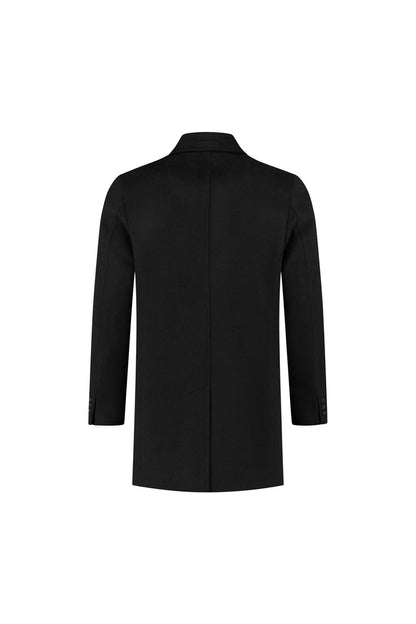 Coat windvanger zwart