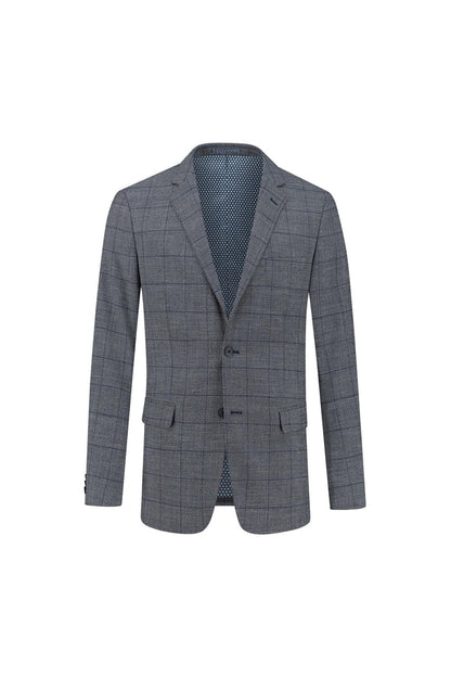 Colbert blokruit grijs-blauw