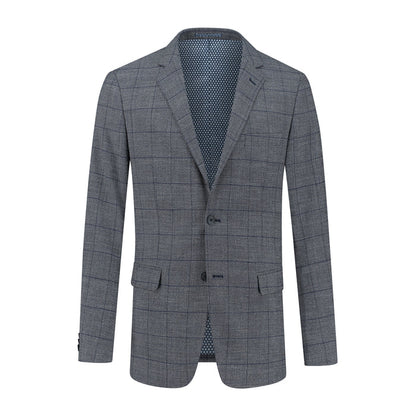 Colbert blokruit grijs-blauw