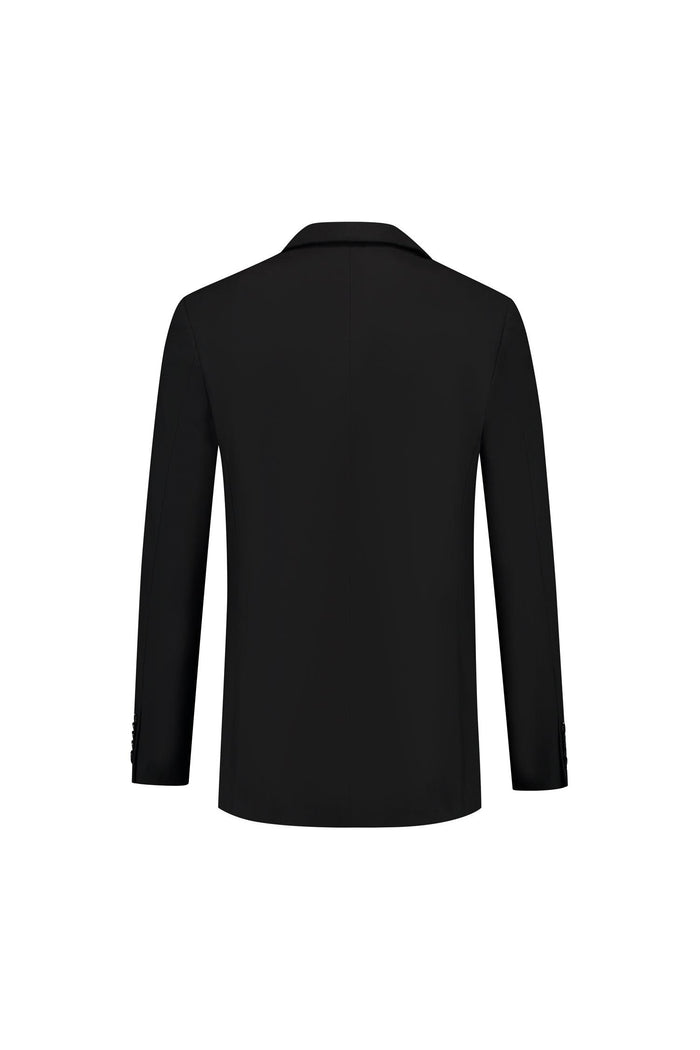 Colbert comfort stretch zwart MixMatch zwart blazer met stretch en kreukbestendigheid achterkant