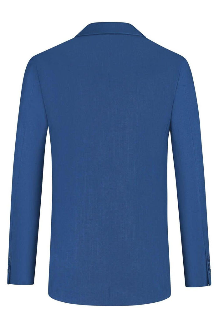 Colbert linnenlook blauw