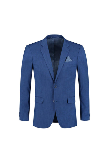 Colbert linnenlook blauw