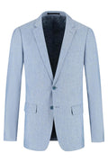 Colbert melange blauw, elegante blazer in melange-blauw met comfortabele stof, perfect voor formele gelegenheden.