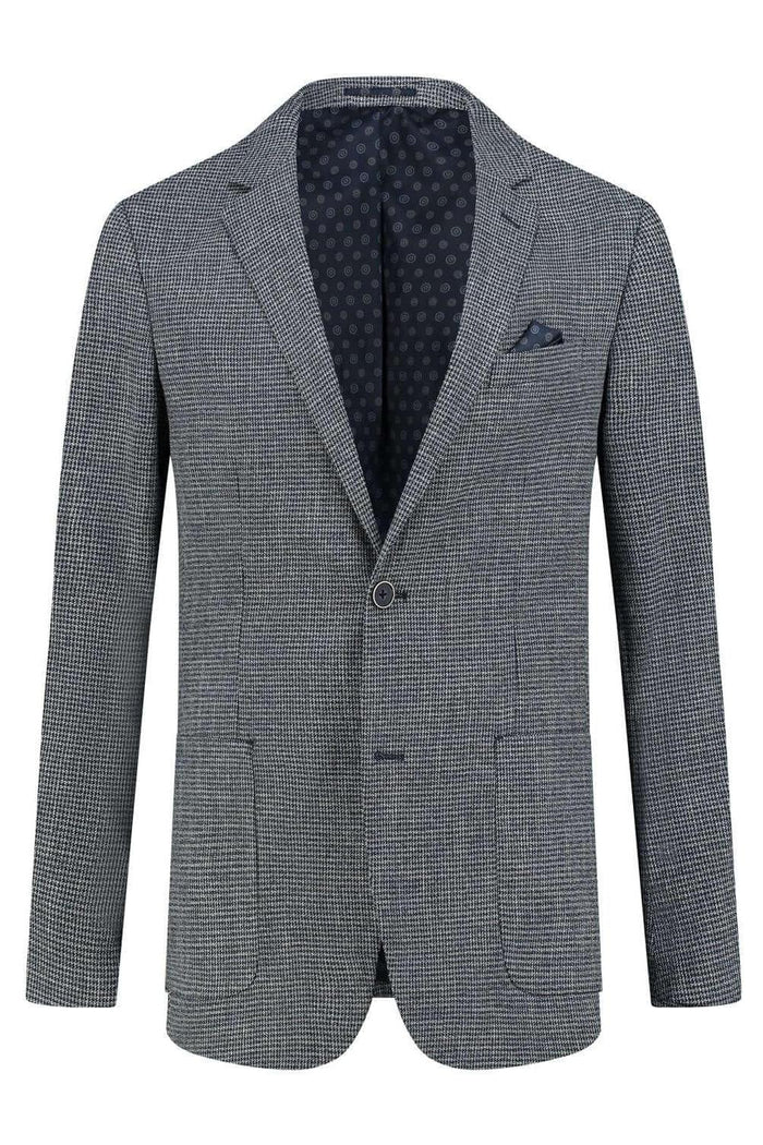 Colbert melange blauwgrijs