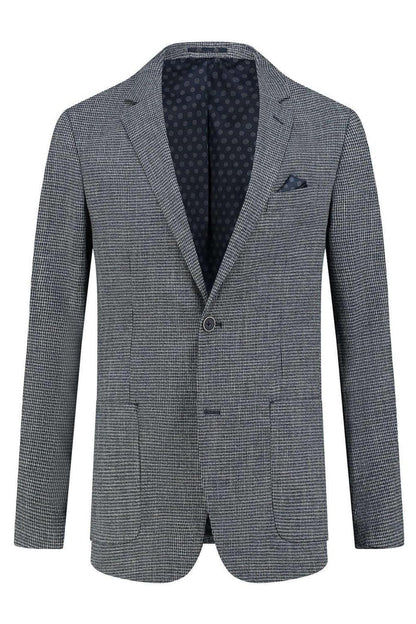 Colbert melange blauwgrijs