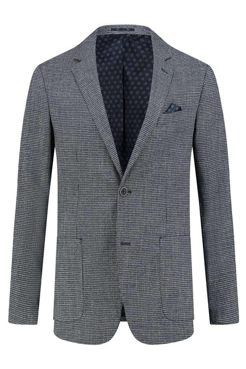 Colbert melange blauwgrijs