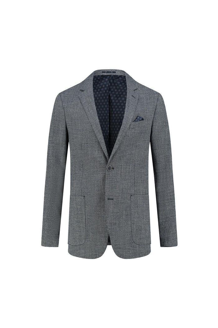 Colbert melange blauwgrijs