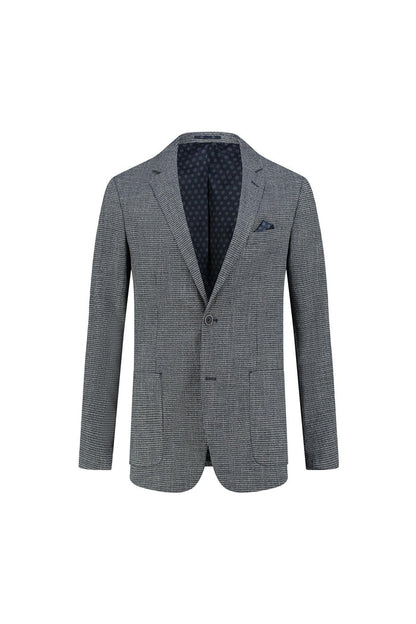 Colbert melange blauwgrijs