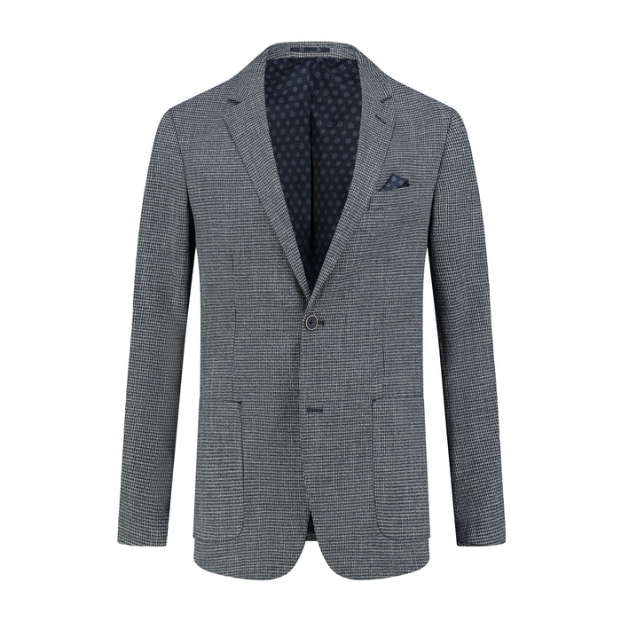 Colbert melange blauwgrijs