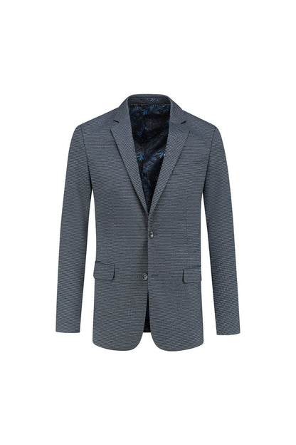 Colbert miniruit blauw-grijs