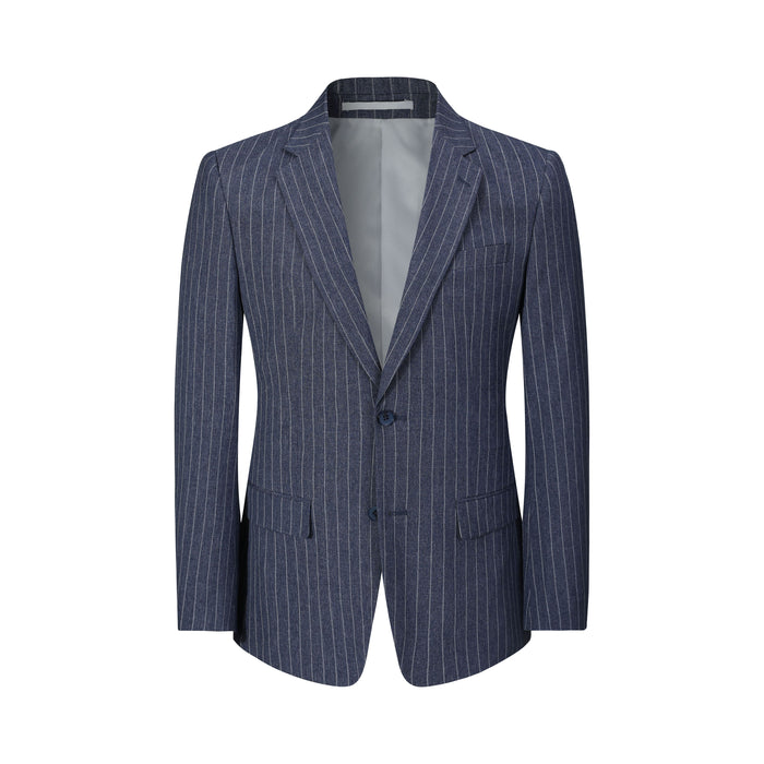 Colbert pinstripe denim-blauw