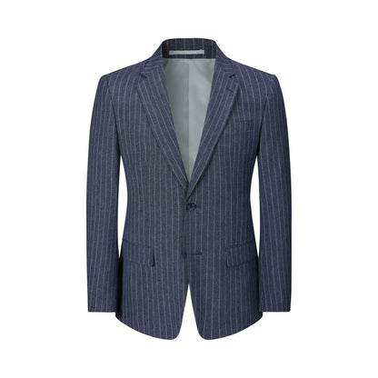 Colbert pinstripe denim-blauw