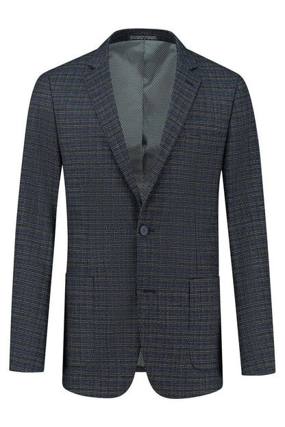 Colbert ruit blauw-grijs
