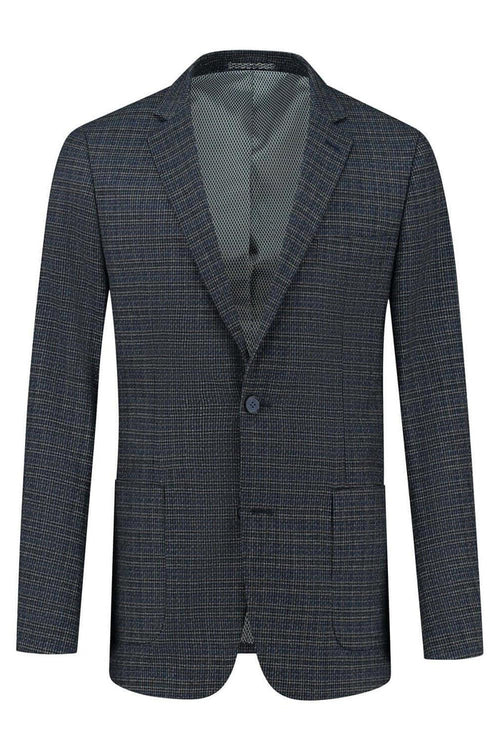 Colbert ruit blauw-grijs