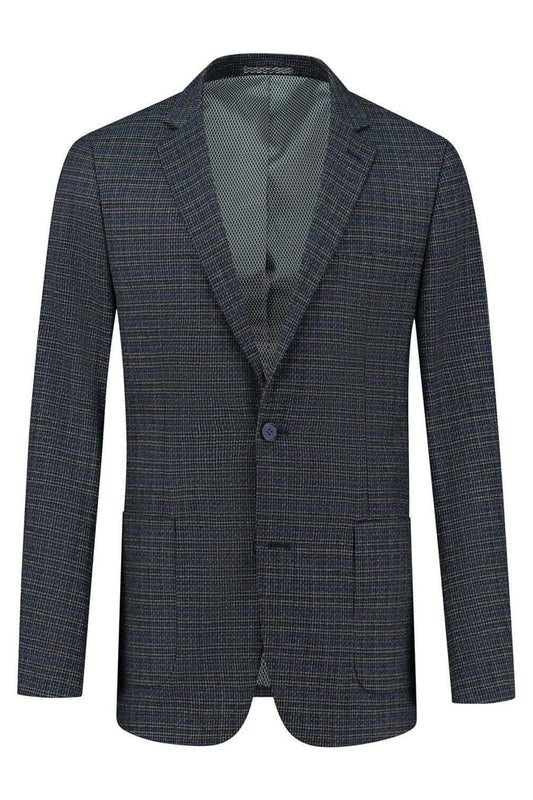 Colbert ruit blauw-grijs