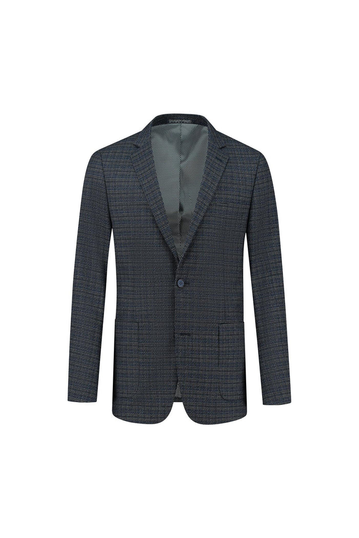 Colbert ruit blauw-grijs
