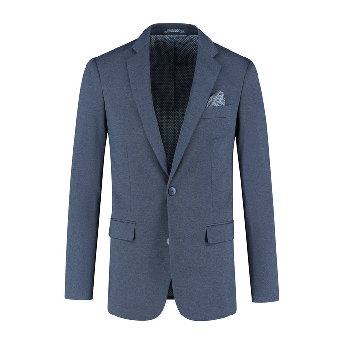 Colbert stretch birdseye blauw