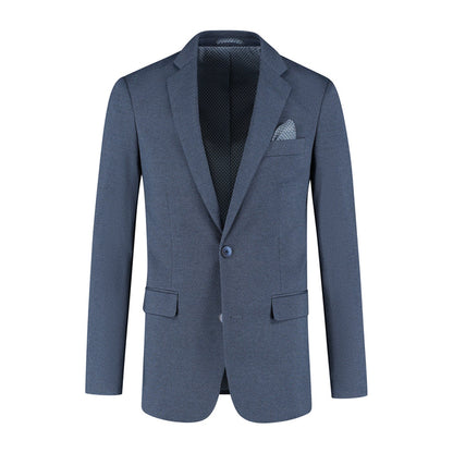 Colbert stretch birdseye blauw