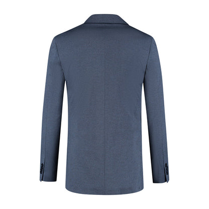 Colbert stretch birdseye blauw