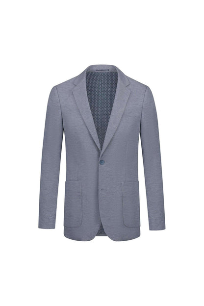 Colbert stretch blauwgrijs - stijlvol blazer in blauwgrijze stof met twee zakken en knoopsluiting.