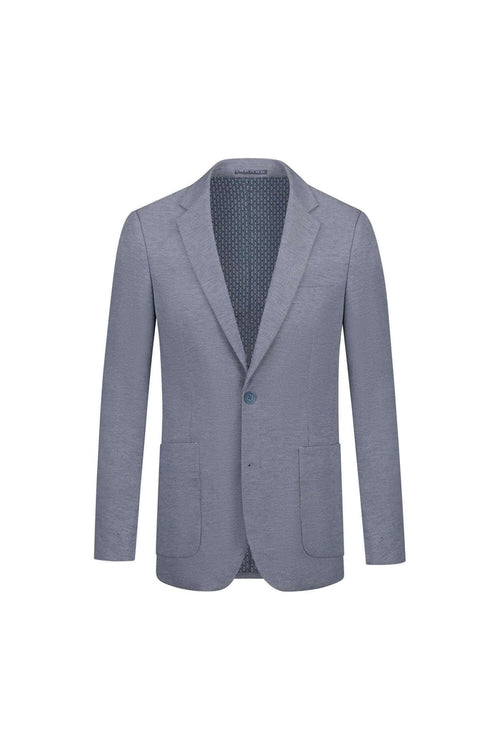 Colbert stretch blauwgrijs - stijlvol blazer in blauwgrijze stof met twee zakken en knoopsluiting.