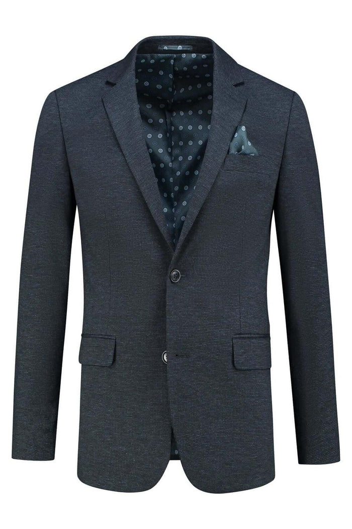 Colbert stretch miniruit blauw