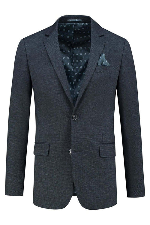 Colbert stretch miniruit blauw
