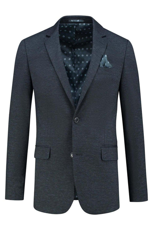 Colbert stretch miniruit blauw
