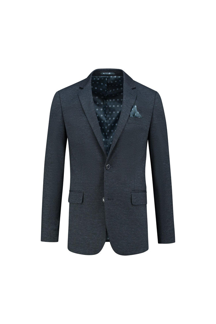 Colbert stretch miniruit blauw