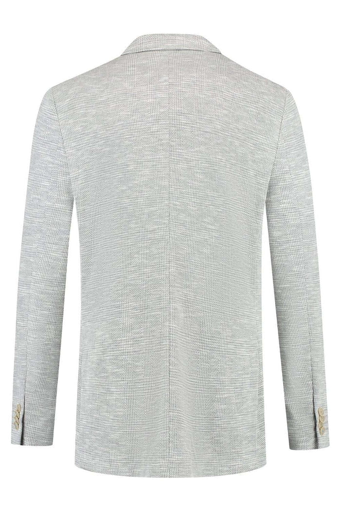 Colbert stretch ruit lichtgrijs