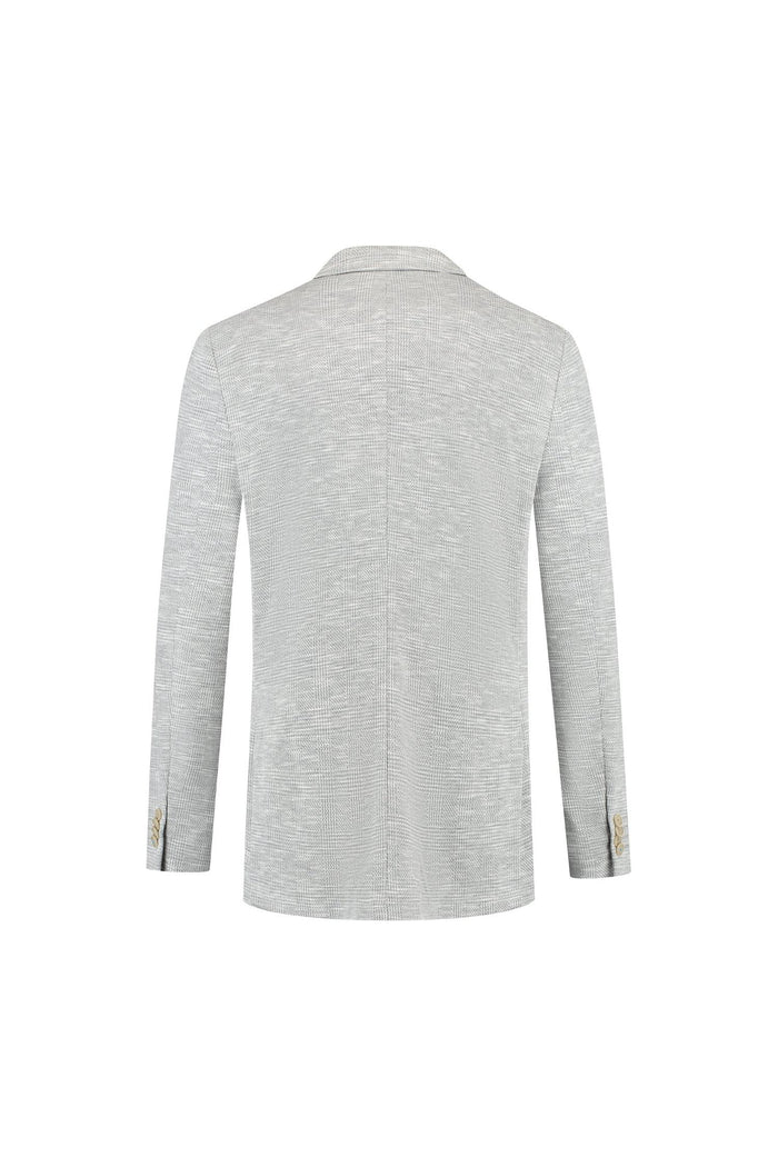 Colbert stretch ruit lichtgrijs